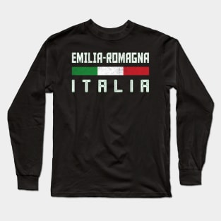 Emilia-Romagna Italia / Italian Region Typography Design Long Sleeve T-Shirt